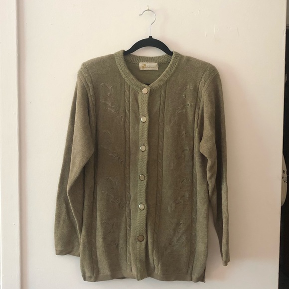 🧚 Vintage green cardigan - Picture 1 of 6
